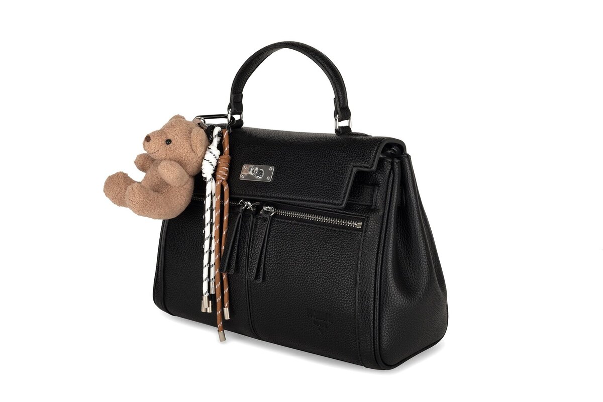 Dettaglio borsa Pashbag Victoria nera modello 18401